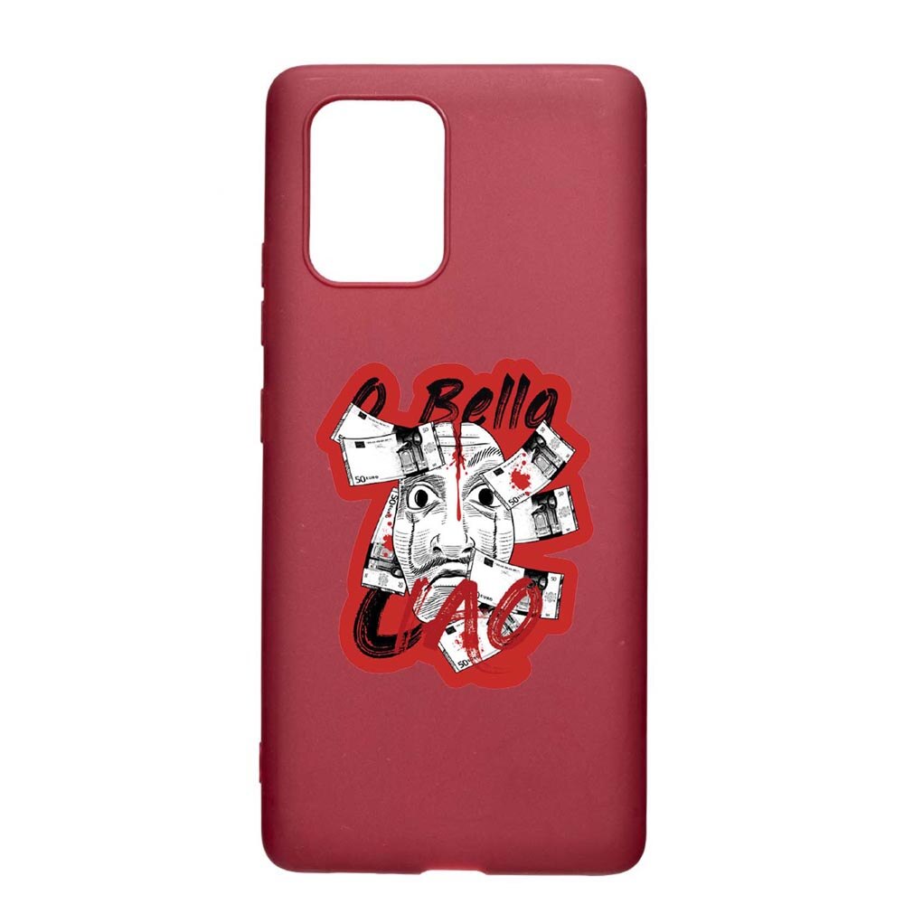 Husa Apple iPhone 11 Pro, La Casa De Papel, rezistenta la uzura, anti-alunecare, din silicon Premium, Pomegranate, PG716