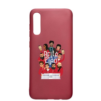 Husa Samsung Galaxy A50 / A50S, La Casa De Papel Ciao Bella, rezistenta la uzura, anti-alunecare, din silicon Premium, Pomegranate, PG718 Husa Samsung Galaxy A50 / A50S, La Casa De Papel Ciao Bella, rezistenta la uzura, anti-alunecare, din silicon Premium, Pomegranate, PG718