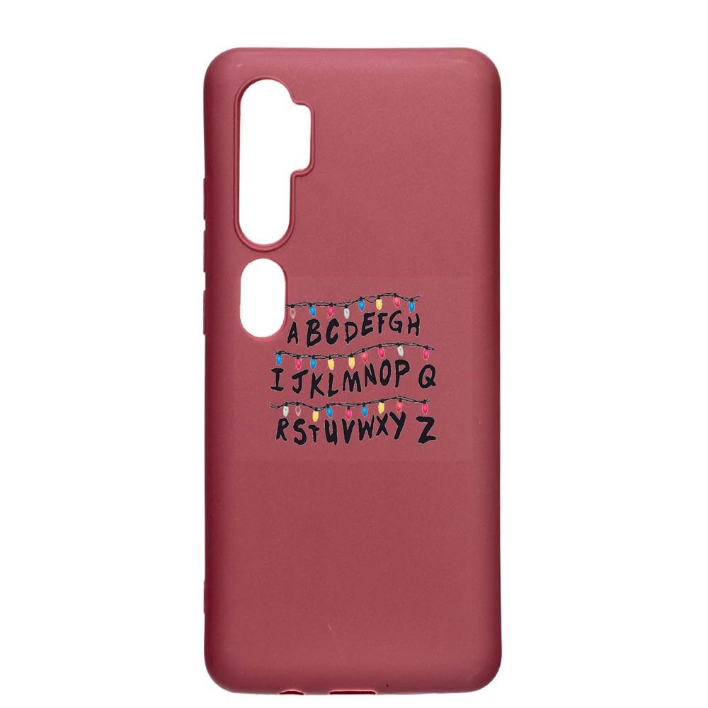Husa Xiaomi Mi Note 10, Stranger Things, rezistenta la uzura, anti-alunecare, din silicon Premium, Pomegranate, PG720
