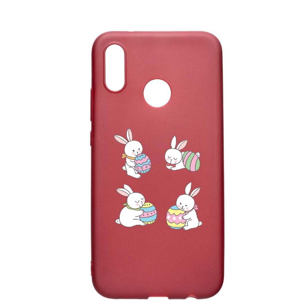 Husa Huawei P20 Lite, Rabbit - Easter, rezistenta la uzura, anti-alunecare, din silicon Premium, Pomegranate, PG690