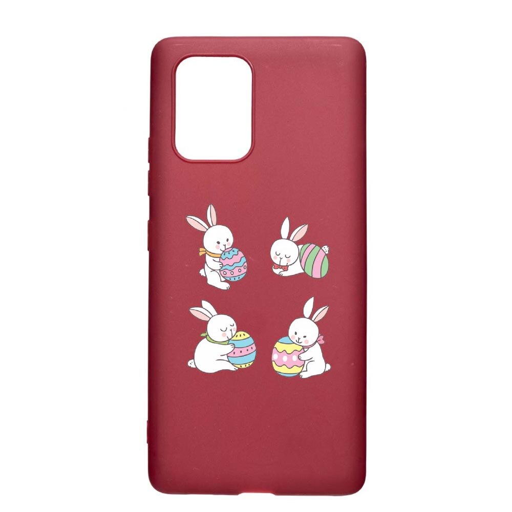 Husa Apple iPhone 11 Pro Max, Rabbit - Easter, rezistenta la uzura, anti-alunecare, din silicon Premium, Pomegranate, PG690