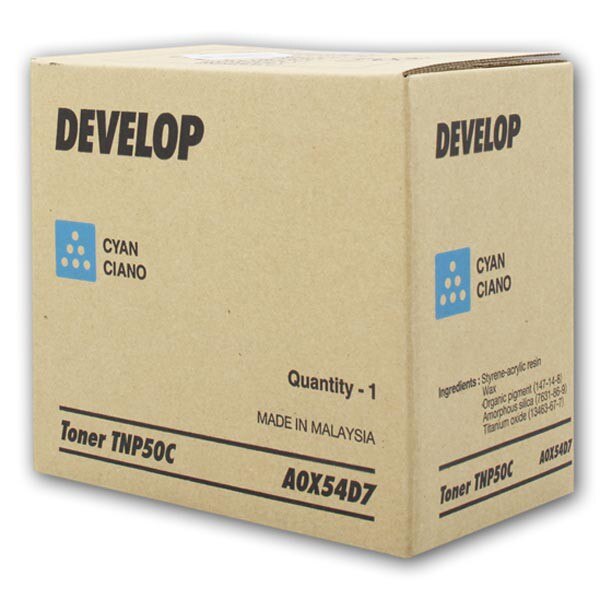 Toner Develop A0X54D7, Azur