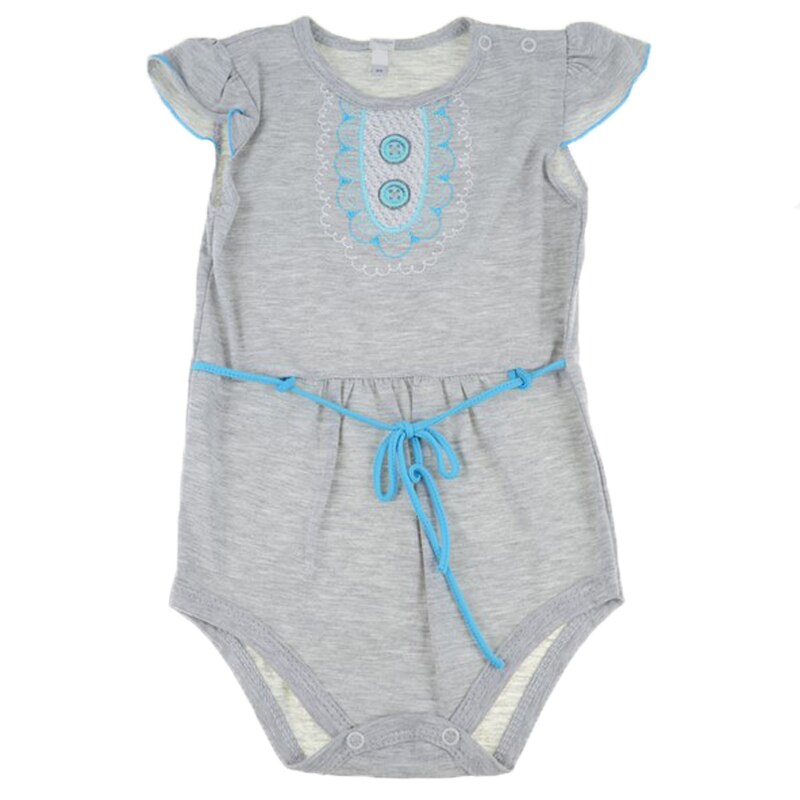 Body cu maneca scurta pentru fete Koala 2490, Gri, 86 cm