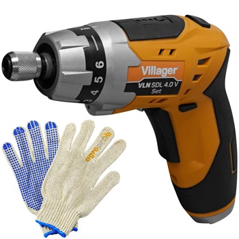 Surubelnita electrica Villager VLN SDL 4.0 V, 7 intensitati, reglaj 2 pozitii, trusa 27 biti, manusi protectie AgroPro Surubelnita electrica Villager VLN SDL 4.0 V, 7 intensitati, reglaj 2 pozitii, trusa 27 biti, manusi protectie AgroPro