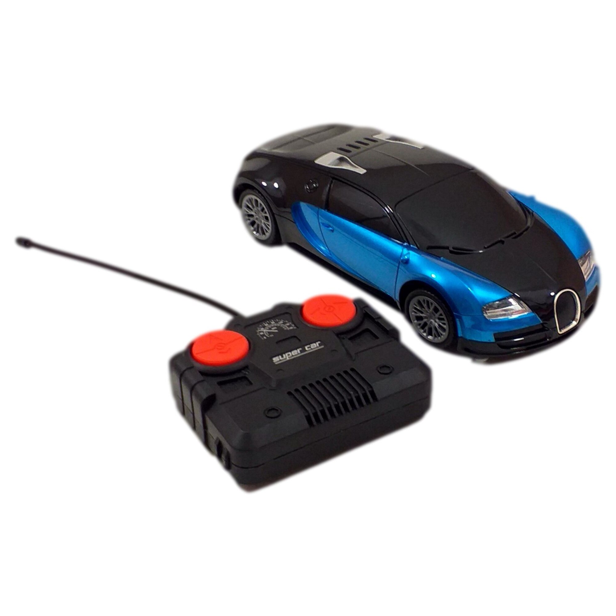 Masina cu telecomanda Range Rover, lumini si sunete, RC 1:16, negru albastru