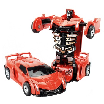 Jucarie Masinuta Mini Transformer AKU, cu deformare Inertiala, fara alimentare energie, ecologica, culoare Rosu AK5043R Jucarie Masinuta Mini Transformer AKU, cu deformare Inertiala, fara alimentare energie, ecologica, culoare Rosu AK5043R