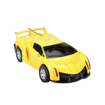 Jucarie Masinuta Mini Transformer AKU, cu deformare Inertiala, fara alimentare energie, ecologica, culoare Galben AK5043G Jucarie Masinuta Mini Transformer AKU, cu deformare Inertiala, fara alimentare energie, ecologica, culoare Galben AK5043G