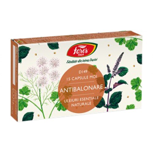 Supliment alimentar Antibalonare, 15 capsule moi