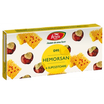 Hemorsan, 6 supozitoare Hemorsan, 6 supozitoare