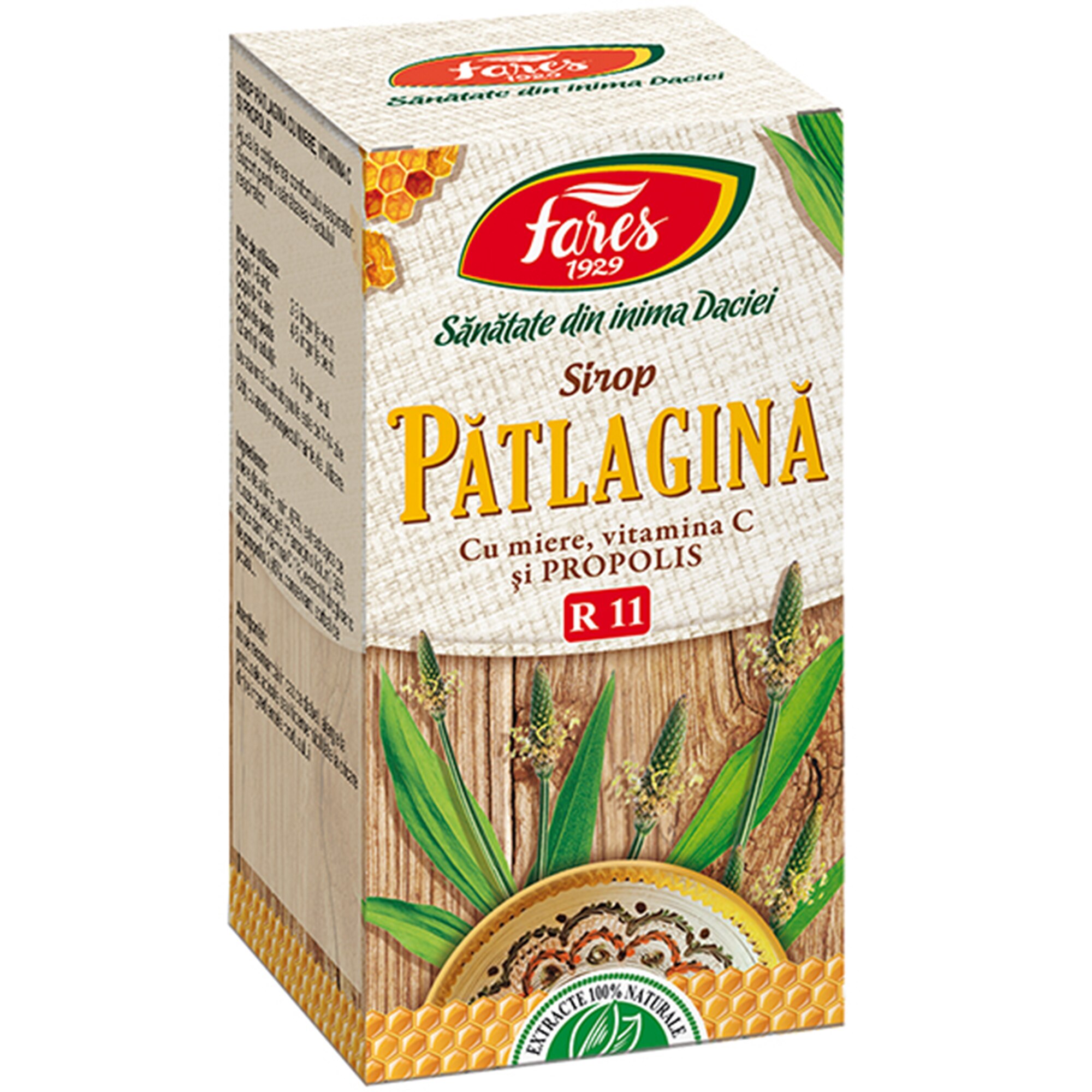 Patlagina cu miere si propolis, Sirop, 100 ml