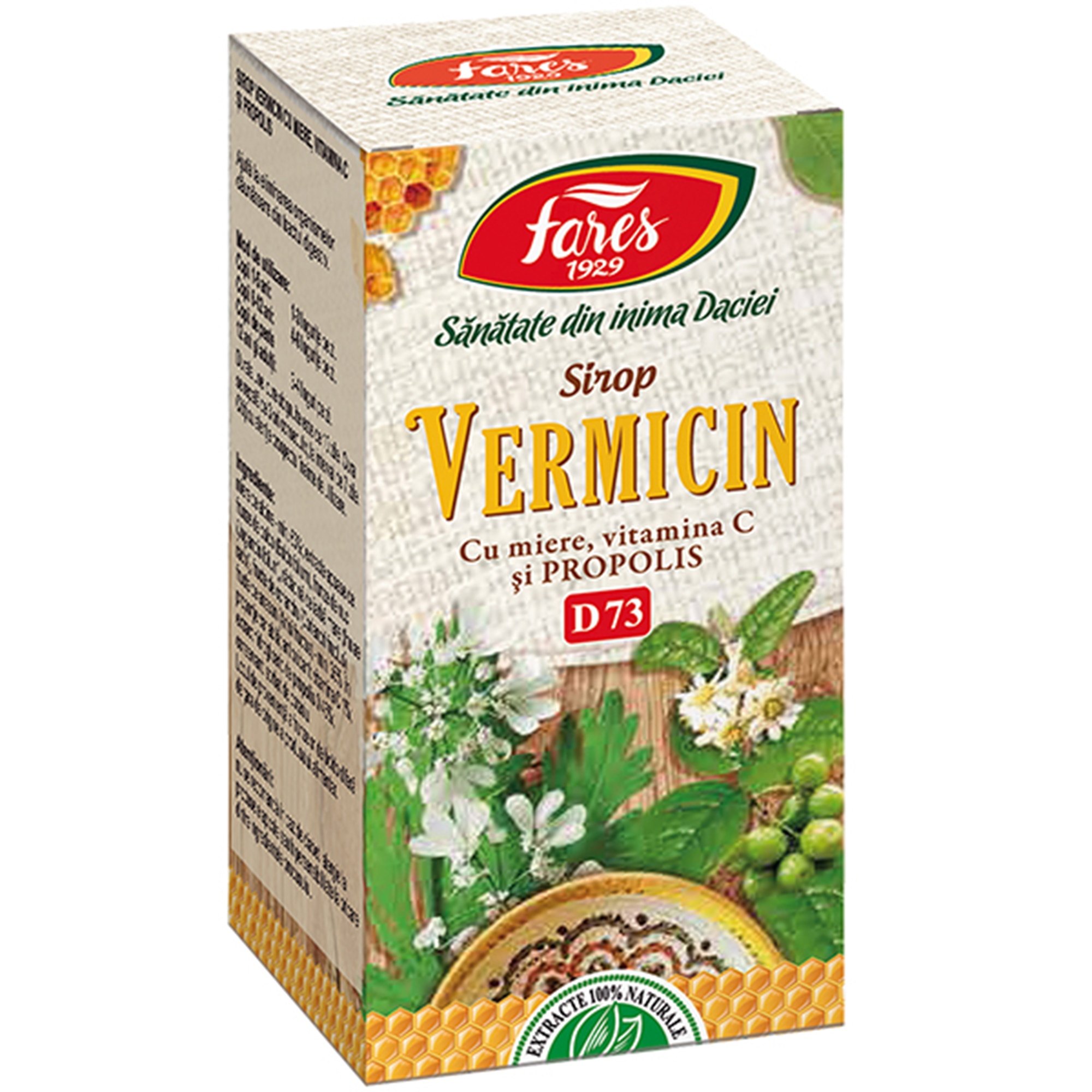 Vermicin cu miere si propolis, Sirop, 100 ml