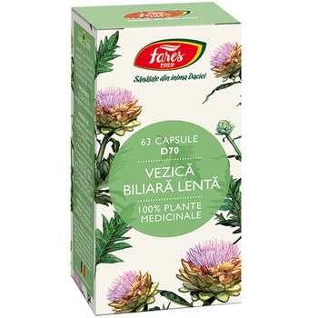 Supliment alimentar Vezica biliara lenta, 63 capsule Supliment alimentar Vezica biliara lenta, 63 capsule