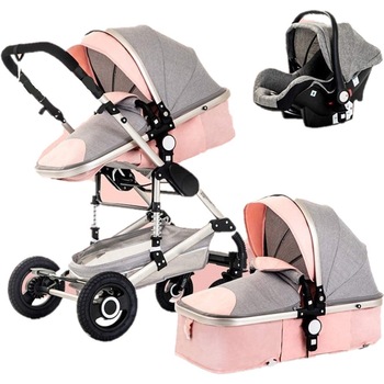 Carucior 3 in 1, Geanta de scutece, Suspensie pe roata, Bubu-Still Sun-Gri, Gri roze Carucior 3 in 1, Geanta de scutece, Suspensie pe roata, Bubu-Still Sun-Gri, Gri roze