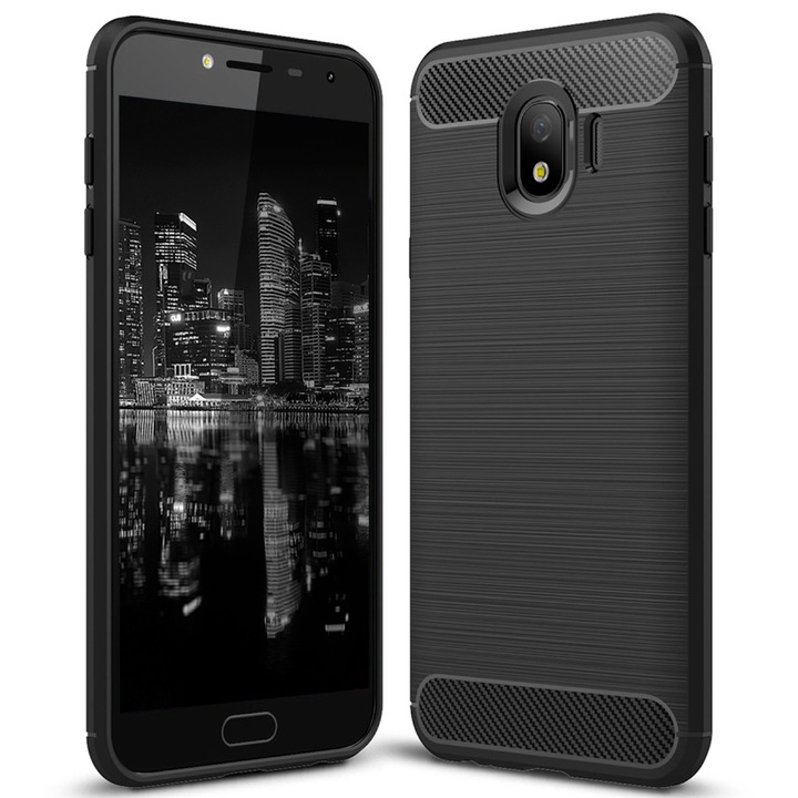 Husa subtire de protectie pentru Samsung Galaxy J4 2018, TPU, Negru mat