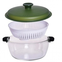 vas termic multifunctional gourmet studio casa sticla borosilicata 15 l ideal pentru gatit la abur cu capac transparent  verde imagen 48_0_
0