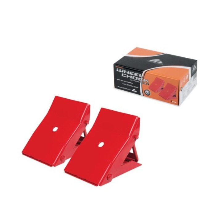 Kerék ék - fém 2 db-os szett, piros