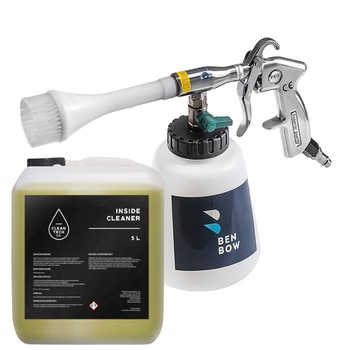 Set Pistol de curatare Benbow 003 cu aer comprimat cu perie + Solutie CleanTech 5 L, BenBow, Maner metal Set Pistol de curatare Benbow 003 cu aer comprimat cu perie + Solutie CleanTech 5 L, BenBow, Maner metal