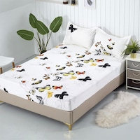 cearceaf cu elastic - 160180x200  2 fete perna alba fluturi mici galbeni imagen 12_0_
0