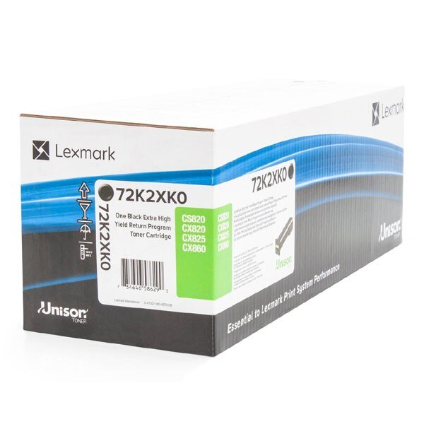 Toner Lexmark 72K2XK0, Negru