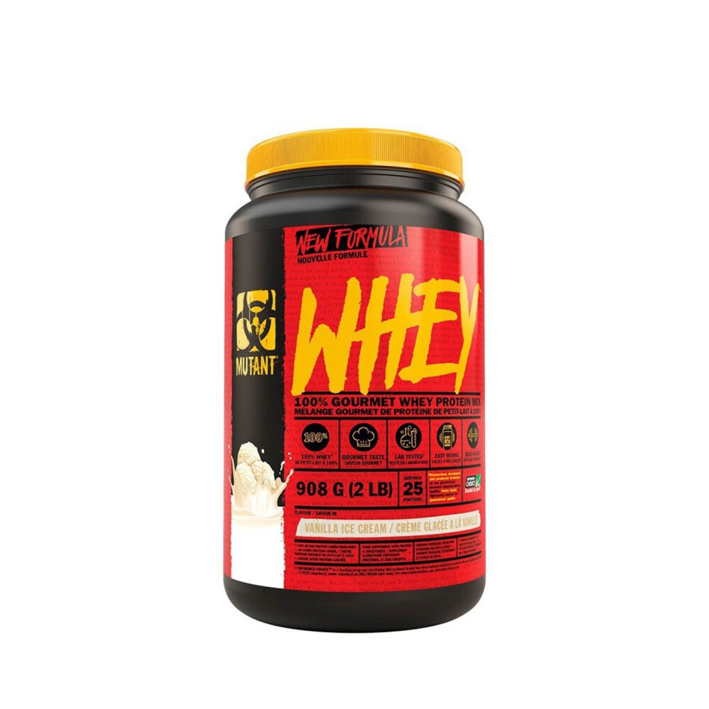 Proteina, Mutant, Whey pentru Masa Muculara cu aroma de Vanilla Ice Cream, 0.908 Kg