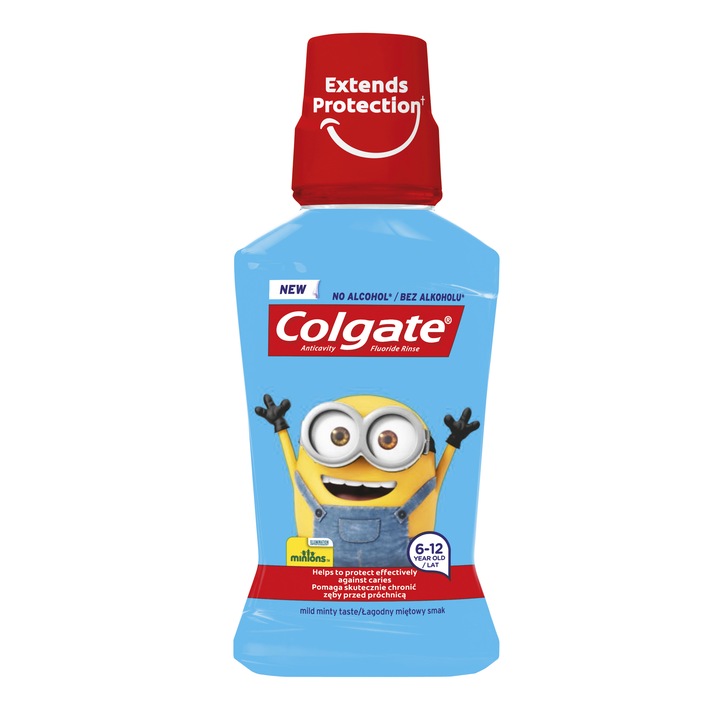 Apa de gura Colgate Minions pentru copii, 250 ml