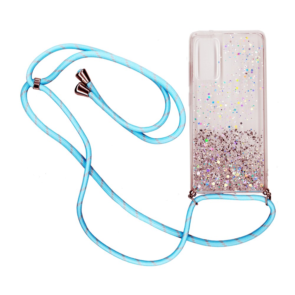 Husa din silicon, cu snur reglabil, pentru Samsung Galaxy S20 FE, alb