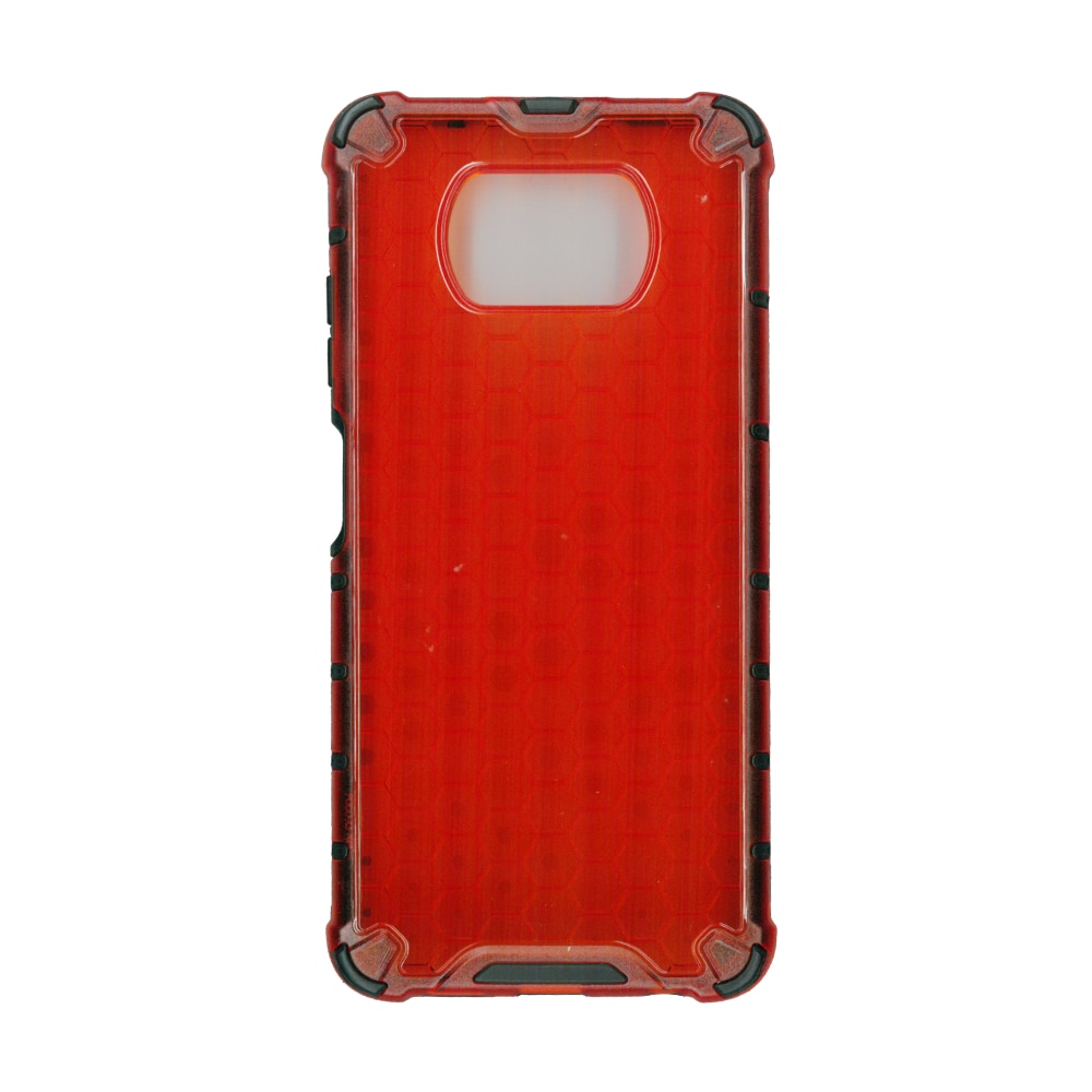 Husa protectie spate anti-shock hexa, pentru Xiaomi Poco X3 NFC, rosu