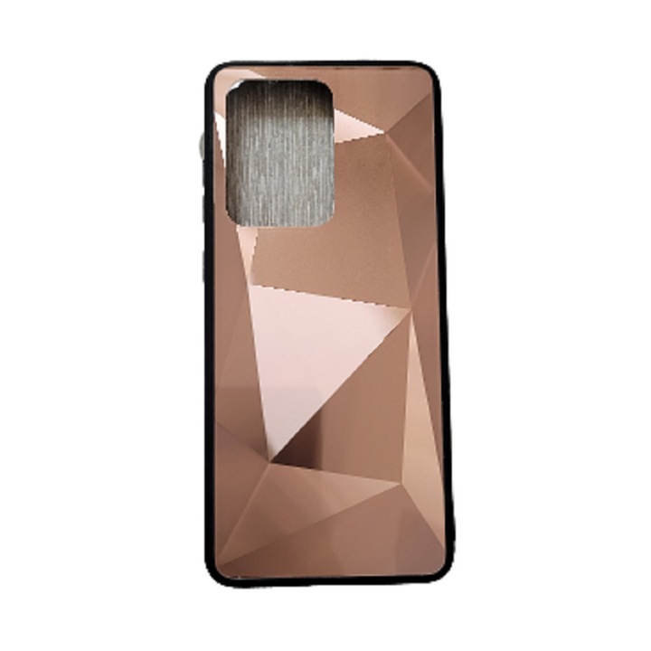 3D gyémánt textúrájú telefontok, amely kompatibilis a Samsung Galaxy S20 Ultra készülékkel, barna