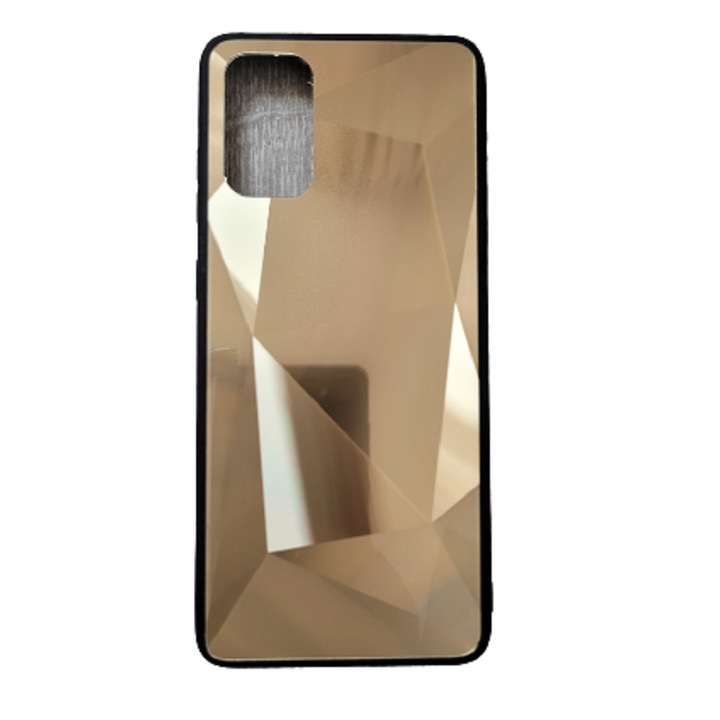 3D gyémánt textúrájú telefontok, amely kompatibilis a Samsung Galaxy S20 Plus készülékkel, arany