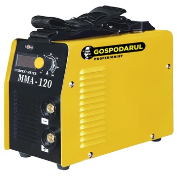 Aparat de sudura Gospodarul Profesionist MMA-120, palmari, masca simpla si electrozi, Accesorii incluse Aparat de sudura Gospodarul Profesionist MMA-120, palmari, masca simpla si electrozi, Accesorii incluse