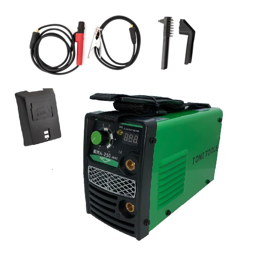 Aparat de sudura Profesional SWAT Green, 10-250 A, Protectie termica, Monofazat, Complet accesorizat, Electrozi 1.6 - 3.2, 220V