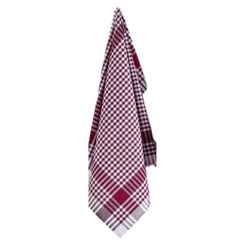 Set 11 piese - Fata masa in carouri si 10 prosoape bucatarie bumbac 100%, Claret Red White Set 11 piese - Fata masa in carouri si 10 prosoape bucatarie bumbac 100%, Claret Red White