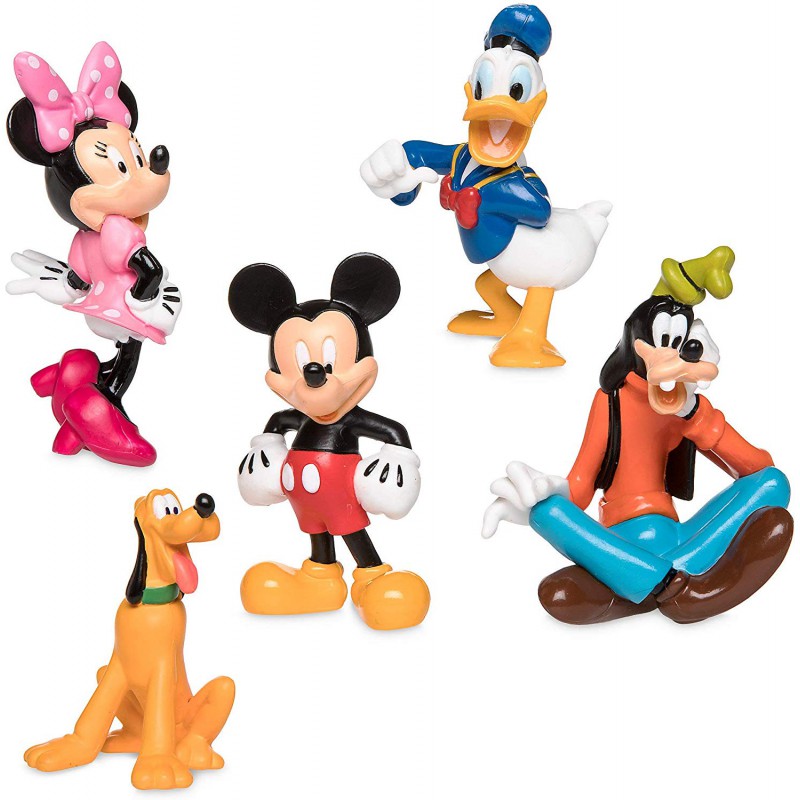 Set Figurine Clubul lui Mickey Mouse, multicolore, dimensiune aproximativ 10 cm,5 bucati