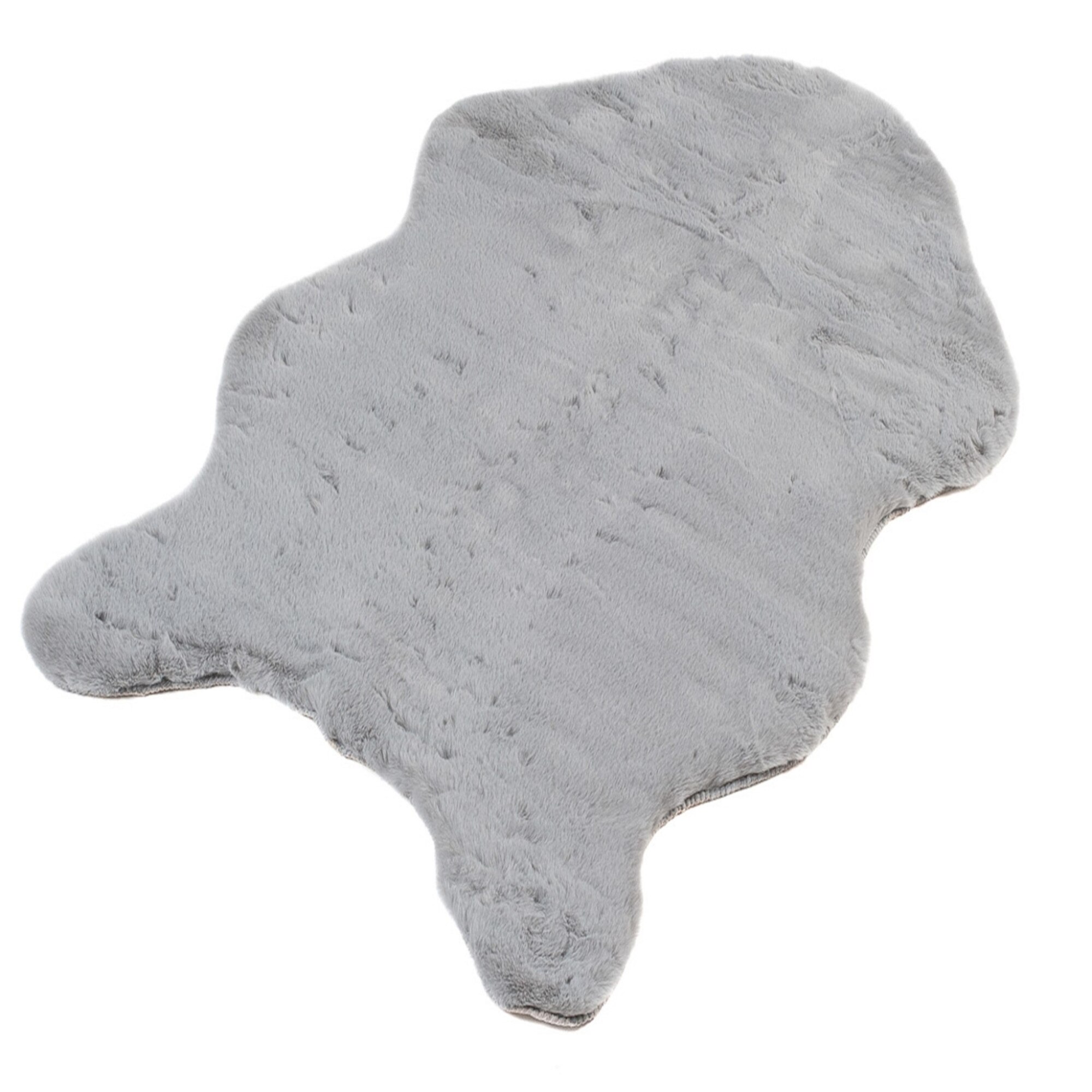 Covor Rabbit Teddy Plush Chemex RABBIT FUR CLASSIC gri 60x90