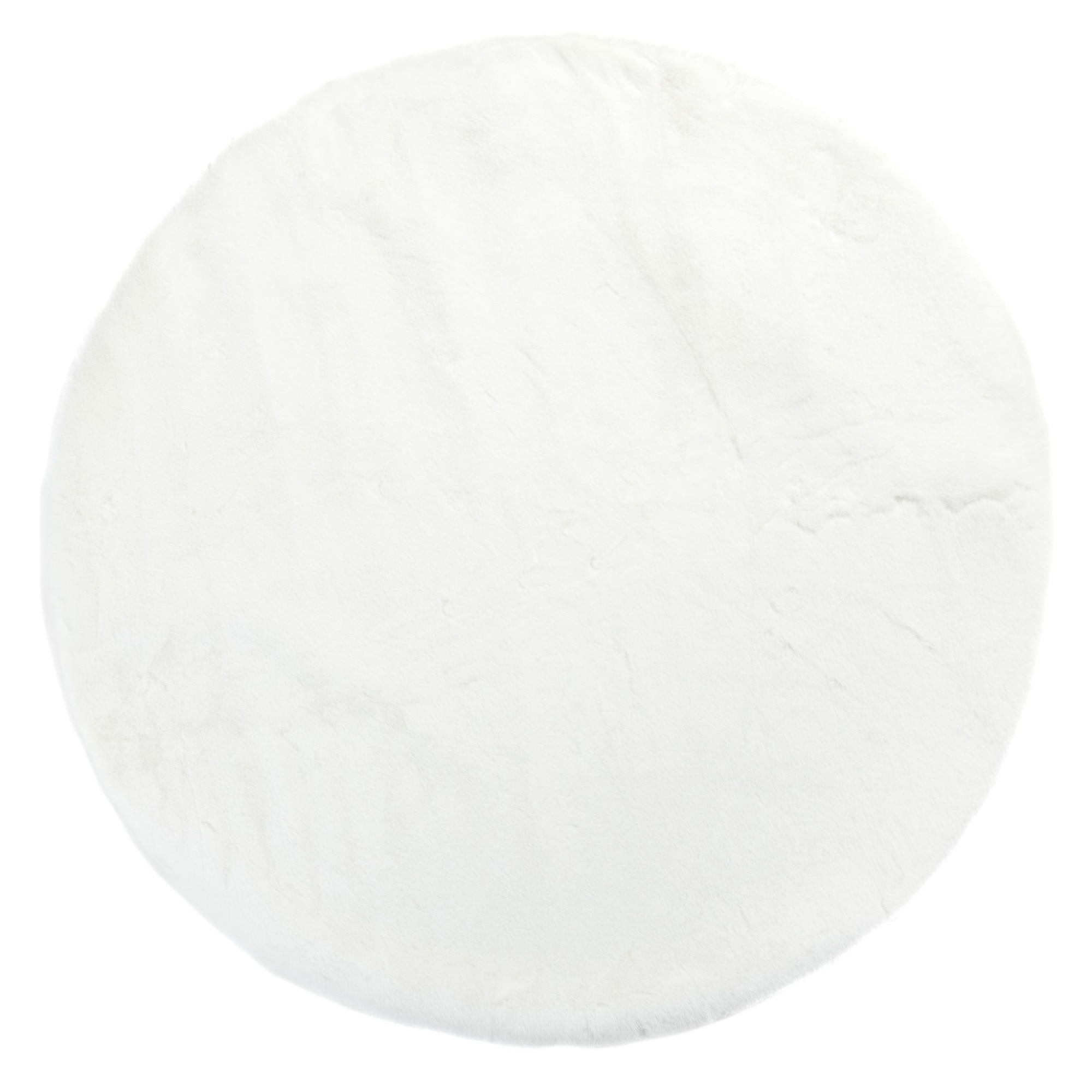 Covor Rabbit Circle Plush Chemex RABBIT FUR alb 100x100