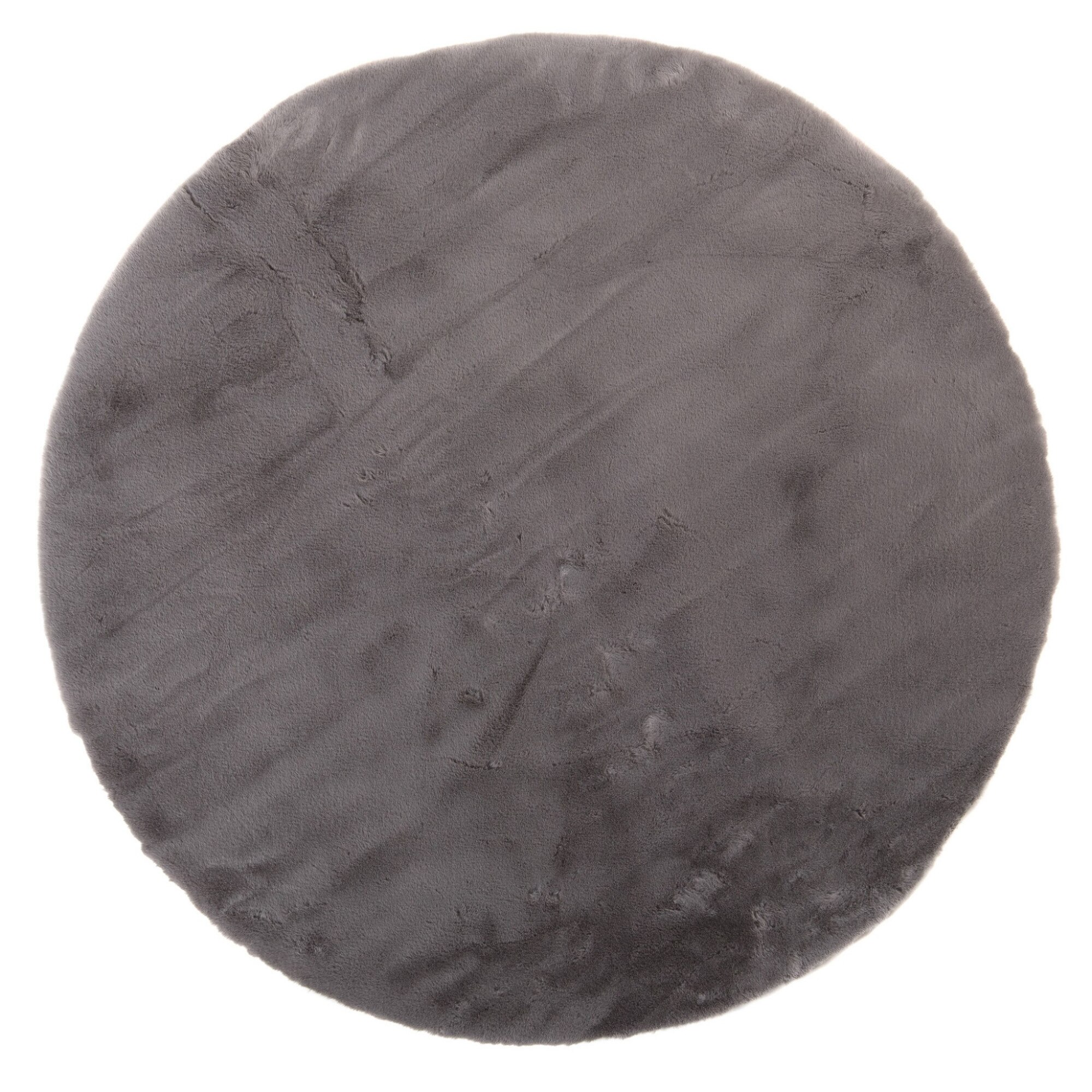 Covor Rabbit Circle Plush Chemex RABBIT FUR gri 100x100