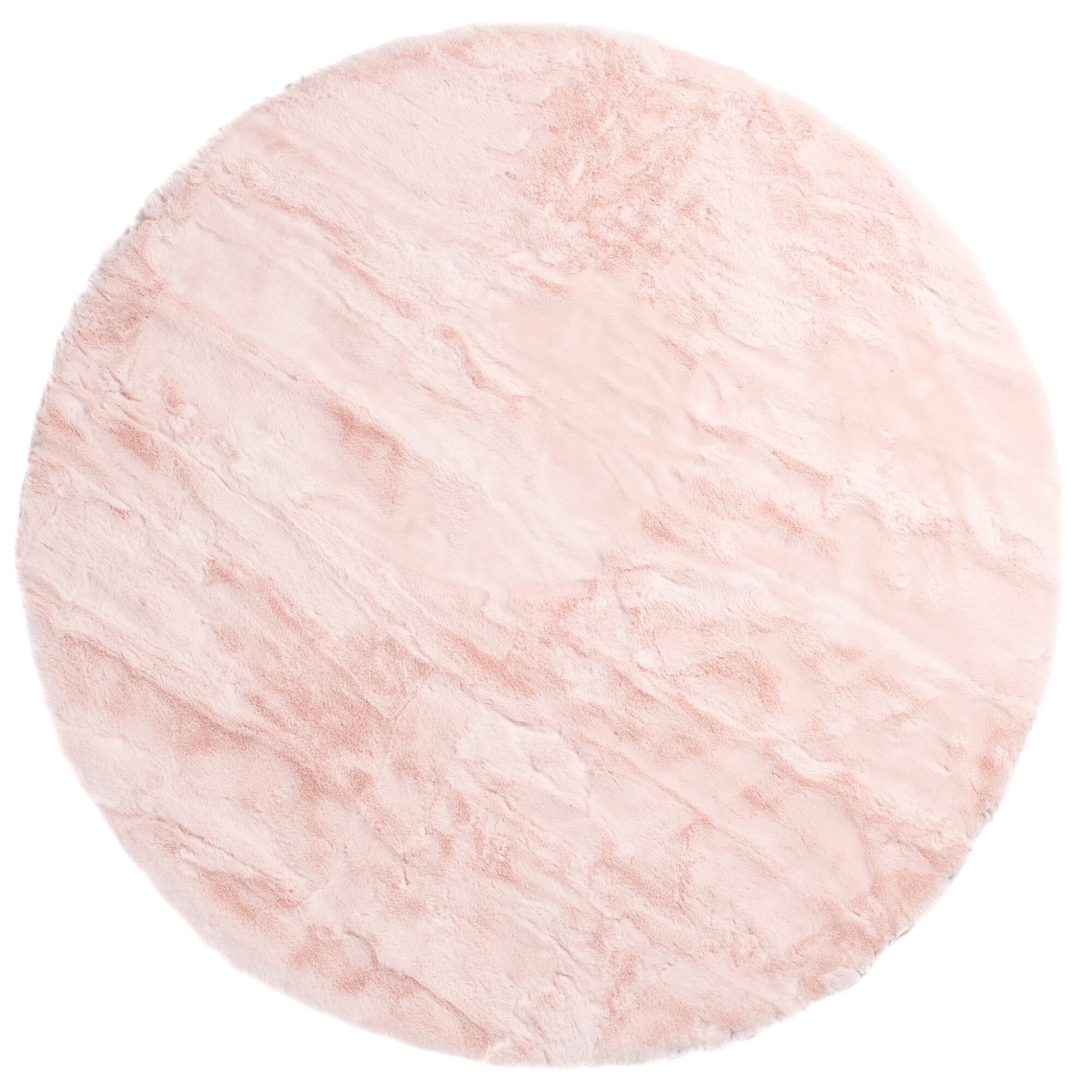 Covor Rabbit Circle Plush Chemex RABBIT FUR roz 100x100