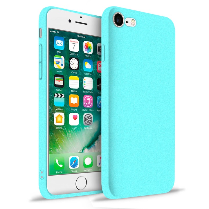 Husa de protectie United Case Compatibil cu iPhone 7/ 8, TPU, Turcoaz