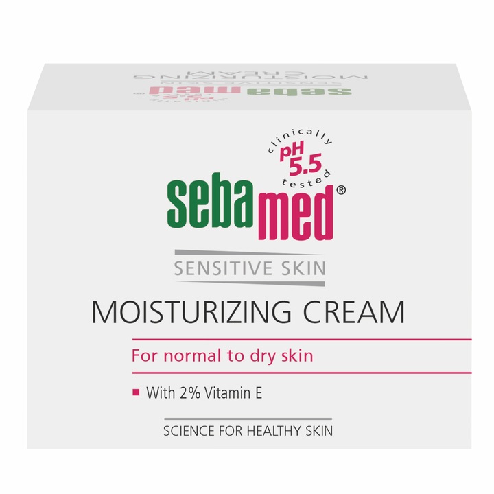 Crema dermatologica hidratanta cu vitamina E Sebamed pentru ten sensibil, 75 ml