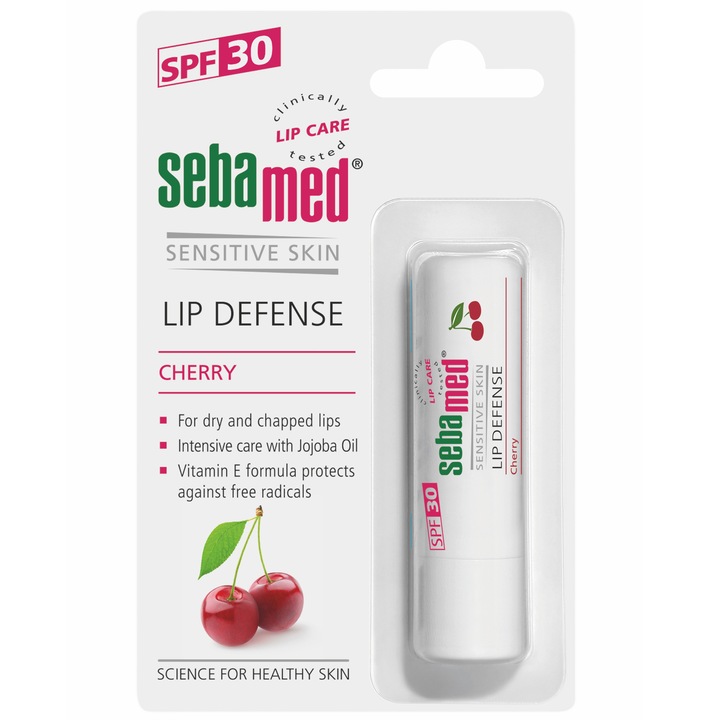 Balsam dermatologic pentru buze Semabed cu aroma de cirese, 4.8 g