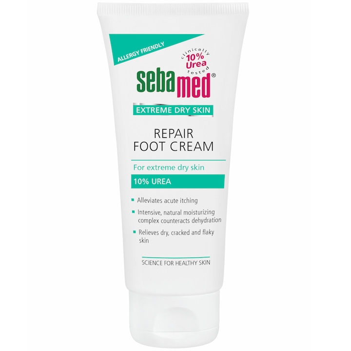 Дерматологичен крем Sebamed, С 10% урея, За крака, 100 мл