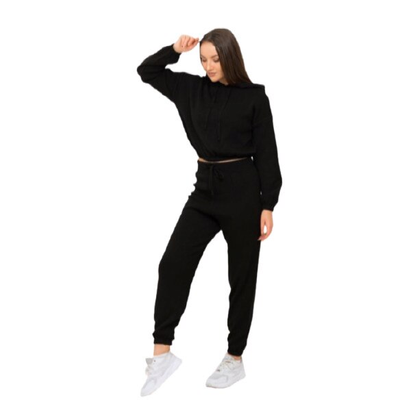 Trening dama cu gluga, Spisy, 100% acril, Negru