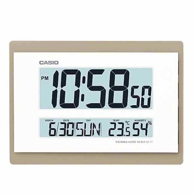 Ceas de birou Casio ID-17-9DF Alb / Bej