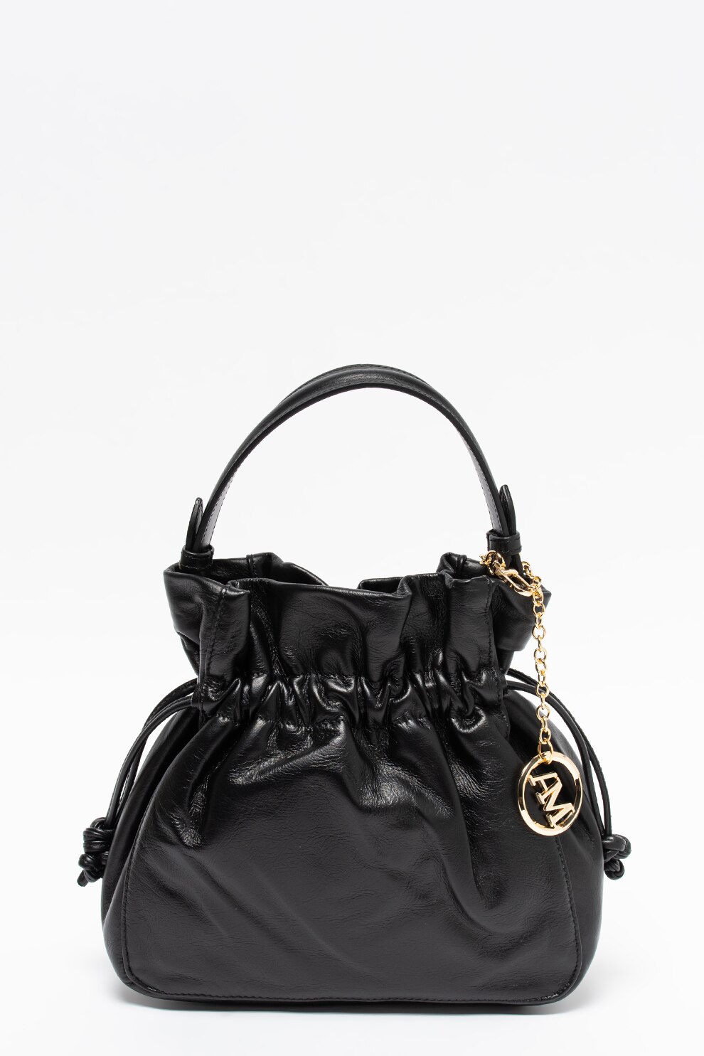 Antonia Moretti, Geanta bucket de piele, Negru