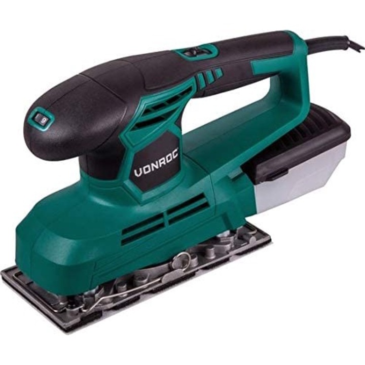 Орбитална шлайфмашина VONROC OS501AC, 240W, 92 x 187мм, Включва кутия за събиране на прах и 12 шкурки