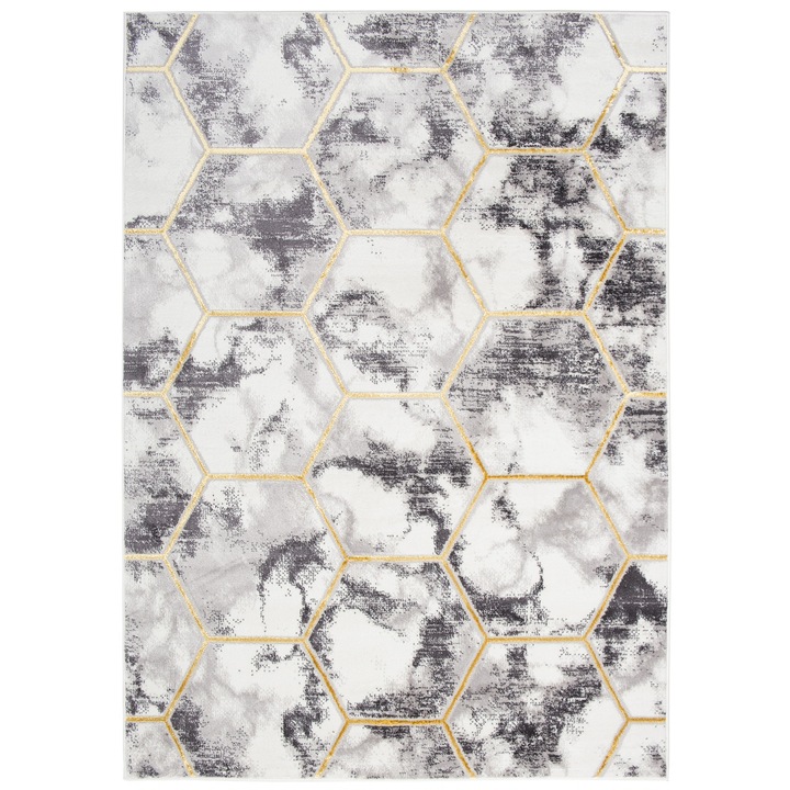 Килим Chemex Shine Злато Fa78B Ftz, Кремообразен, 180 x 250 см