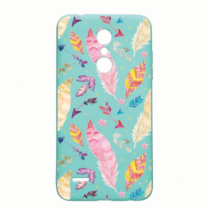 LG K11 / K11 Plus / K10 2018 Happy Feathers Устойчив на износване противоплъзгащ премиум силиконов калъф Mint M68