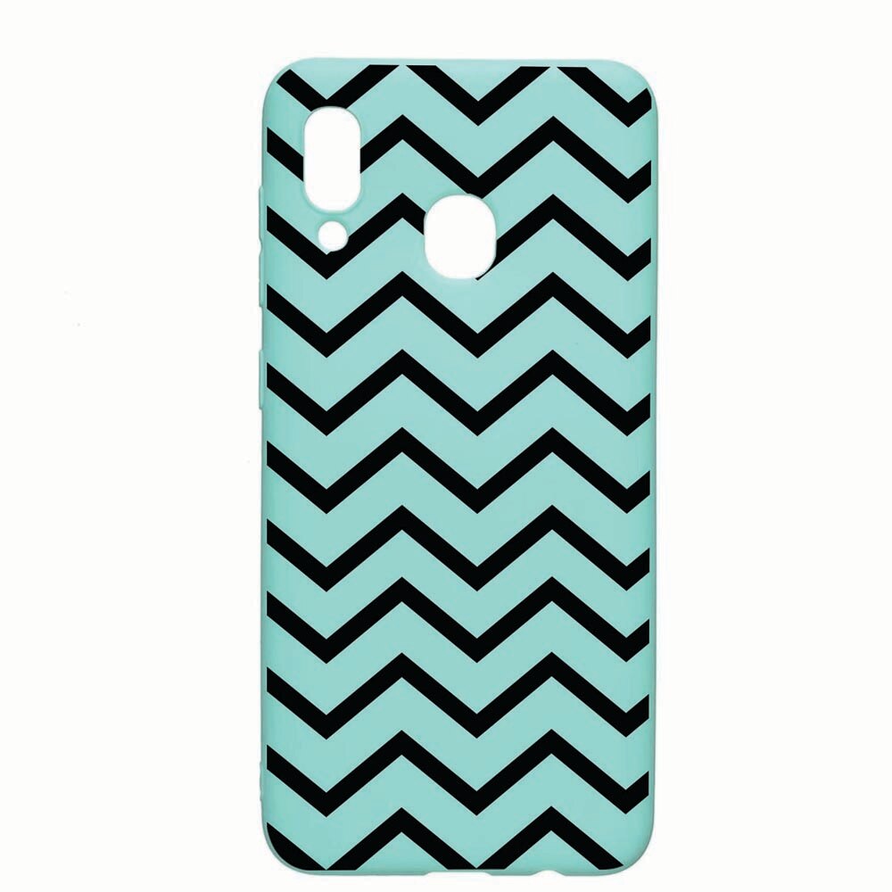 Husa Samsung Galaxy A30 / Galaxy A20, Zebra Line, rezistenta la uzura, anti-alunecare, din silicon Premium, Mint, M52