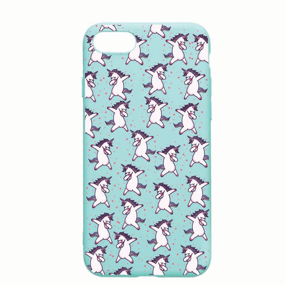 Husa Apple iPhone SE 2 / iPhone 7 / iPhone 8, Unicorn, rezistenta la uzura, anti-alunecare, din silicon Premium, Mint, M73