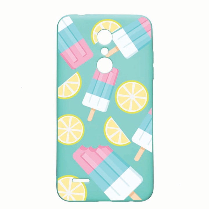 LG K11 / K11 Plus / K10 2018, Ice Cream, Устойчив на износване, Противоплъзгащ се, Премиум силиконов калъф, Mint, M65